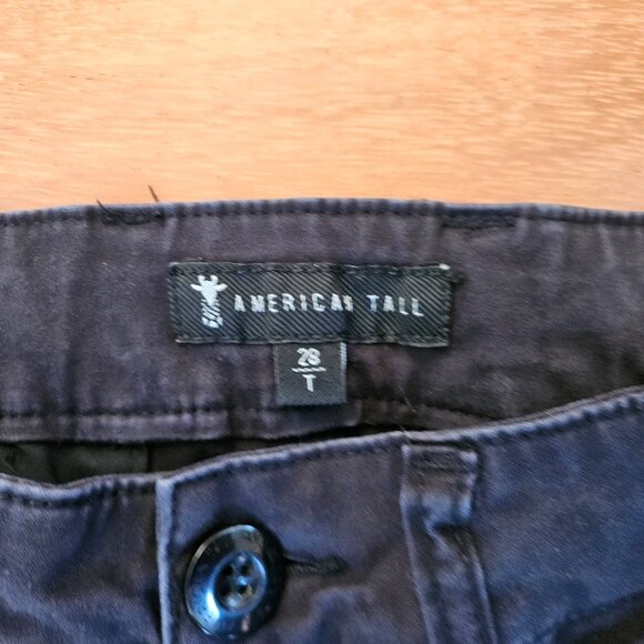 American Tall –Size 28T Black (pair #1) –TAPERED-FIT Stretch Cotton Cargo Jogger - Picture 10 of 10